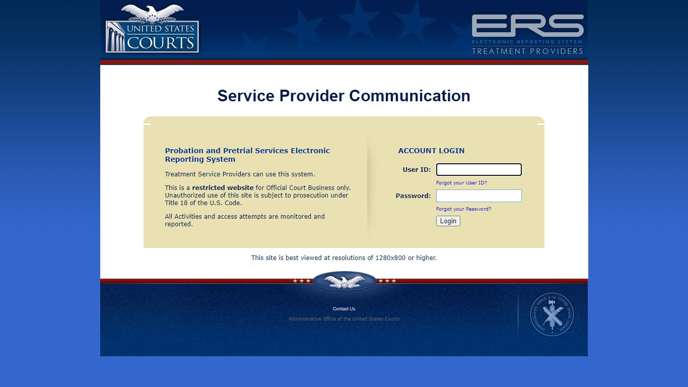 Service Provider Communication - United States Courts